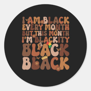 African American Black Power Pride History Civil R Classic Round Sticker