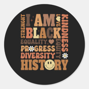 African American Black Power Pride History Civil R Classic Round Sticker