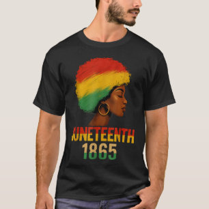 African American Black Queen Afro Girl Juneteenth T-Shirt