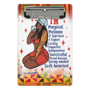 African American Black Queen Melanin Sista Shopp Mini Clipboard