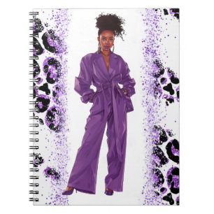 African American Black Queen Melanin Sista Shopp Notebook