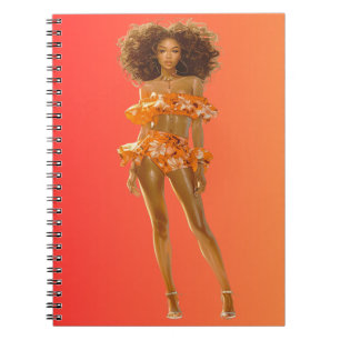 African American Black Queen Melanin Sista Shopp Notebook