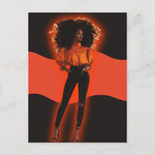 African American Black Queen Melanin Sista Shopp Postcard