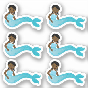 African American Blue Mermaid