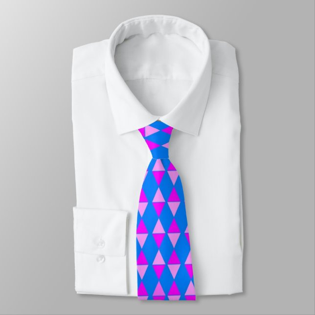 African American blue pyramids Tie (Tied)