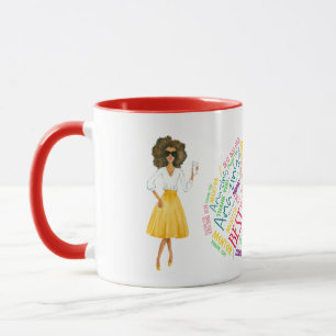 African American Boss' Day Coffee Mug Word Art