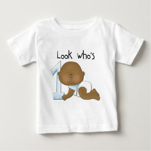African American Boy 1st Birthday Tshirts and Gift