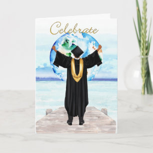 African American Boy's Graduation Card
