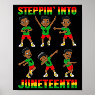 African American Boys Kids Stepping Into Juneteent Poster
