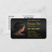 African American Braider Braids Appointment Card (Front/Back)