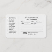 African American Braider Braids Appointment Card (Back)