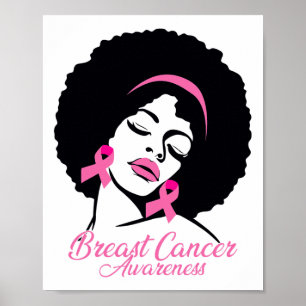 African American Breast Cancer Awareness Black Wom Poster