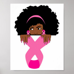 African American Breast Cancer Awareness Black Wom Poster