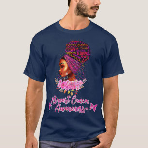 African American Breast Cancer Awareness Black Wom T-Shirt