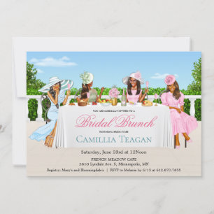 African American Bridal Brunch Party Invitation