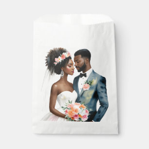 African American Bridal Couple Wedding Favour Bags