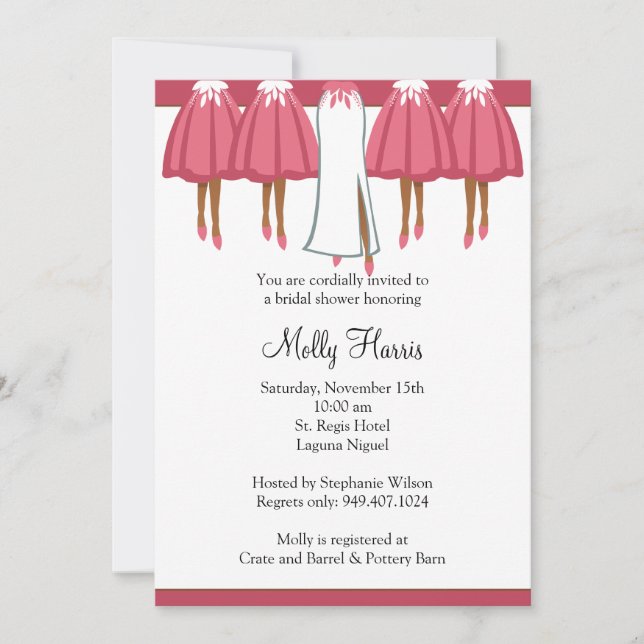 African American Bridal Shower Invitation (Front)