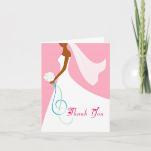 African American Bride - Thank You Cards