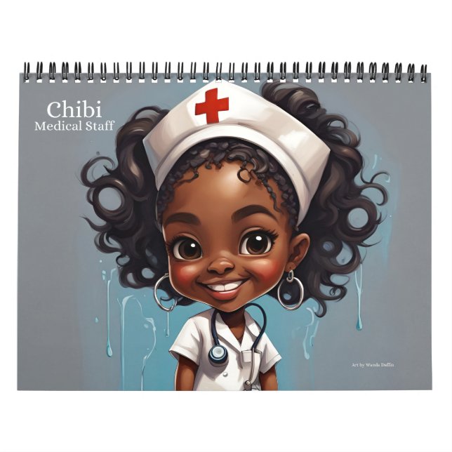 African American Chibi Medical Staff Calendar (Cover)