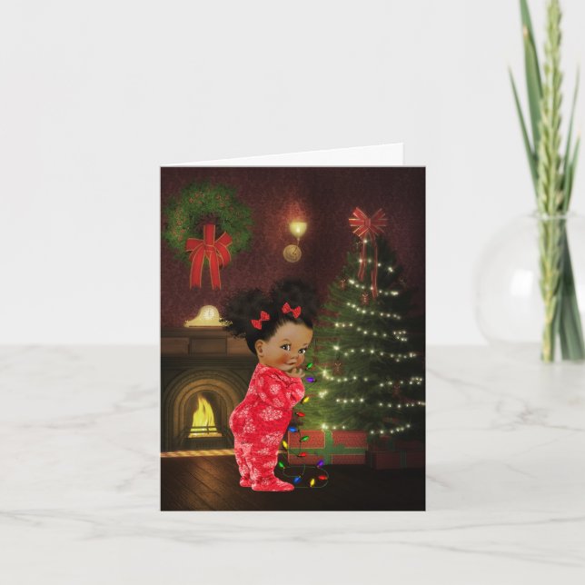 African American Child Christmas Card (Front)