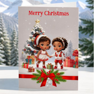 African American children christmas card
