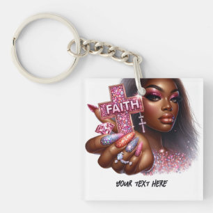 African American Christian “Faith” Inspirational Key Ring
