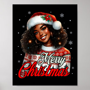 African American Christmas African Black Women Mom Poster
