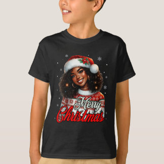 African American Christmas African Black Women Mum T-Shirt