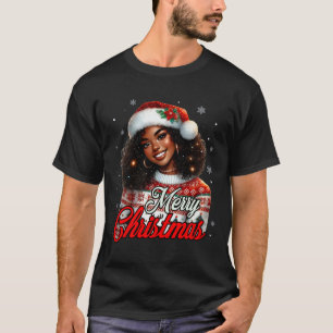 African American Christmas African Black Women Mum T-Shirt