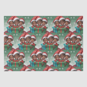 African American  Christmas Elf  Tissue Paper