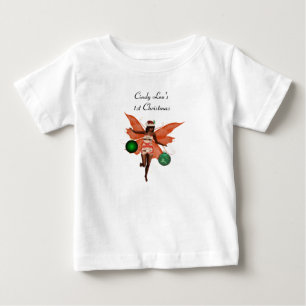 African American Christmas Fairy Baby T-Shirt