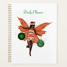 African American Christmas Fairy Daily Planner