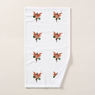 African American Christmas Fairy Hand Towel