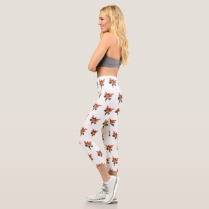African American Christmas Fairy Women's Capri Leggings