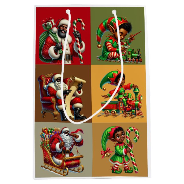 African American Christmas Gift Bag (Front)