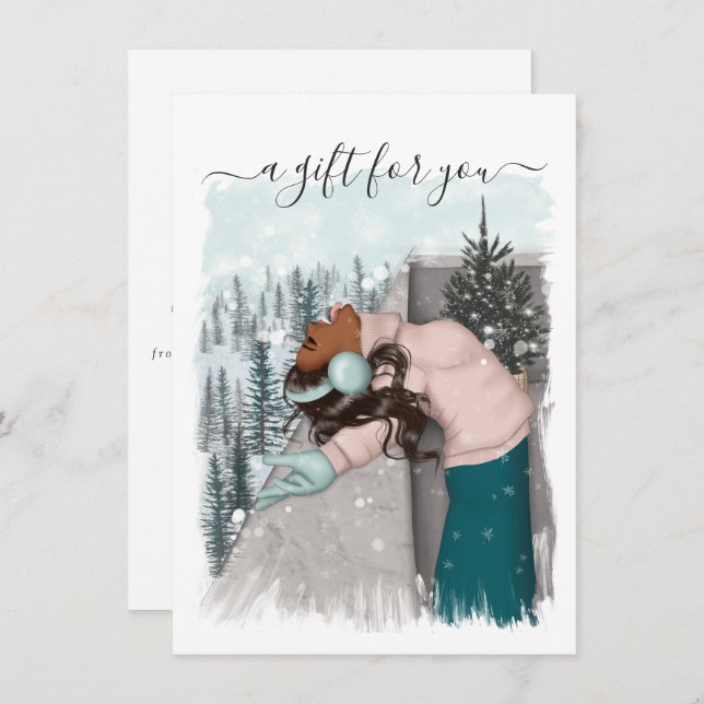 African American Christmas Gift Certificate (Front/Back)