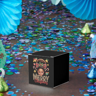 African American Christmas Messy Bun Black Mom  Favour Box