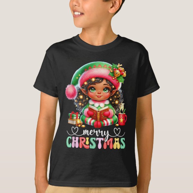 African American Christmas Shirt African Black Wom (Front)