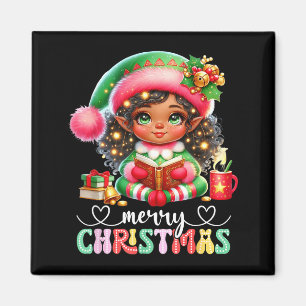 African American Christmas Shirt African Black Wom Magnet