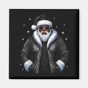 African American Christmas Xmas Afro Santa Claus  Magnet