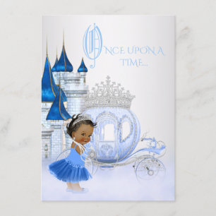 African American Cinderella Princess Birthday Invitation