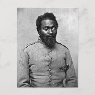 African American Civil War Soldier, 1861 Postcard