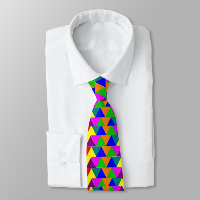 African American colourful pyramids Tie (Tied)