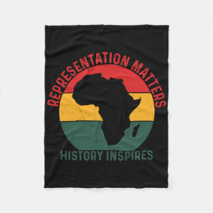 African American Country Celebration Black History Fleece Blanket