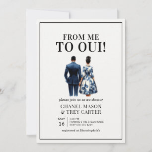 African American Couples Shower Invitation