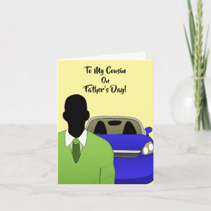 African American Cousin Father's Day Suit & Tie   Card