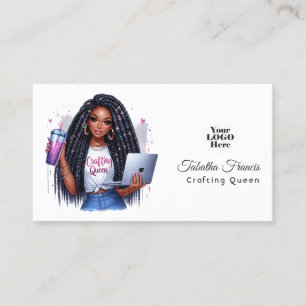 African American Crafting Queen Artful Empowerment Business Card