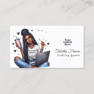 African American Crafting Queen Inspirational Business Card
