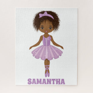  African American Cute Ballerina Jigsaw Puzzle