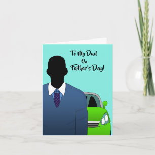 African American Dad Father's Day Suit & Tie   Card